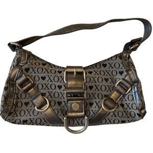 XOXO Women's Black Mini Handbag Y2K Vintage Monogram Style